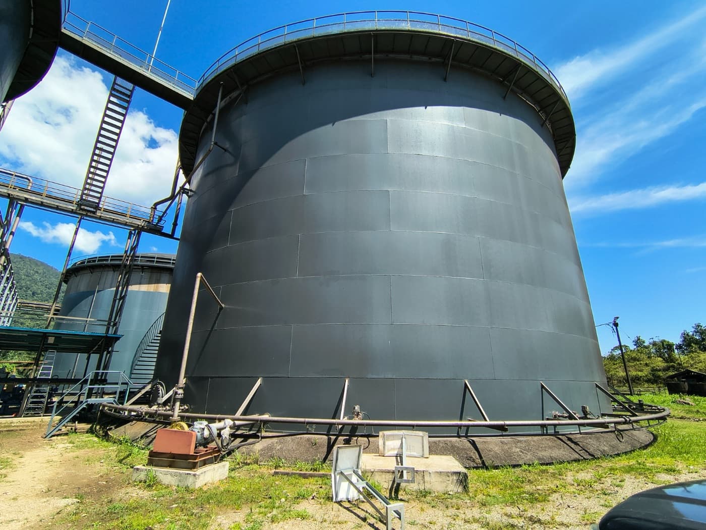 Industrial biogas plant installation